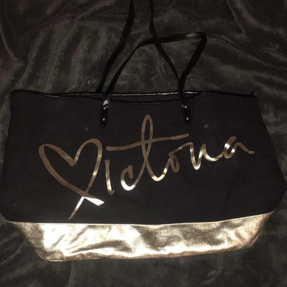 Black and Gold Victoria’s Secret tote